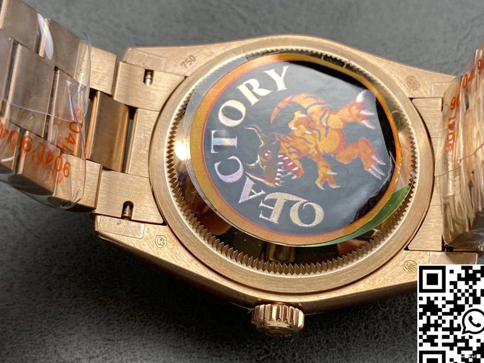 Rolex Date QF Blue Dial Rose Day v5 Factory Gold Tungsten Steel M128235-0085 36mm 0219